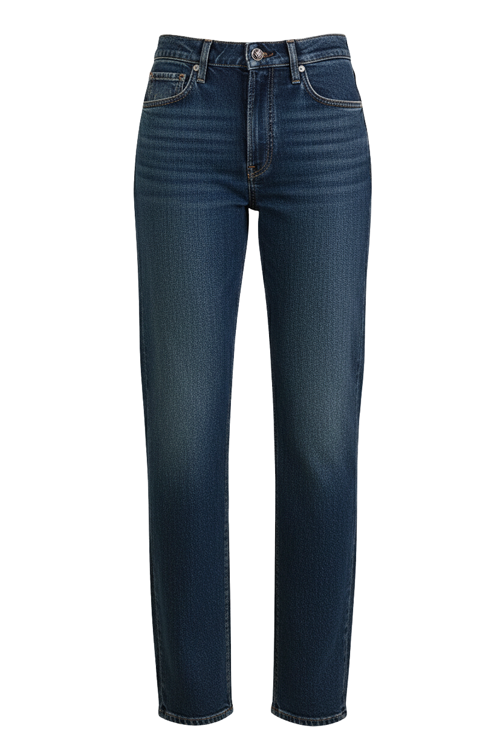 תמונה קידמית של מכנסי ג'ינס בגזרה ישרה