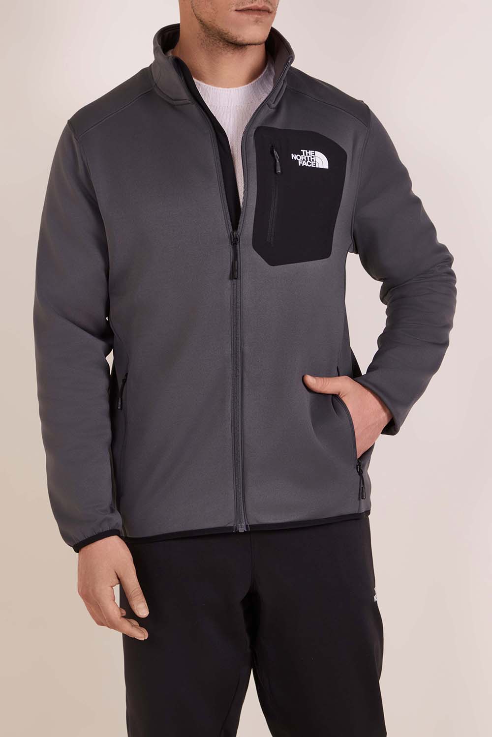 תמונת דוגמן קידמית של ז'קט פליז קל-משקל