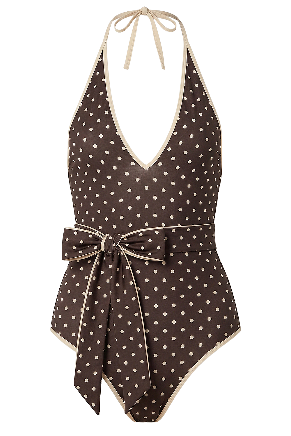 תמונה קידמית של בגד ים שלם נקודות