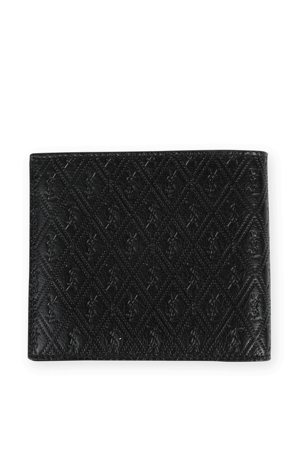 תמונה אחורית של ארנק מונוגרמי מעור בצבע שחור