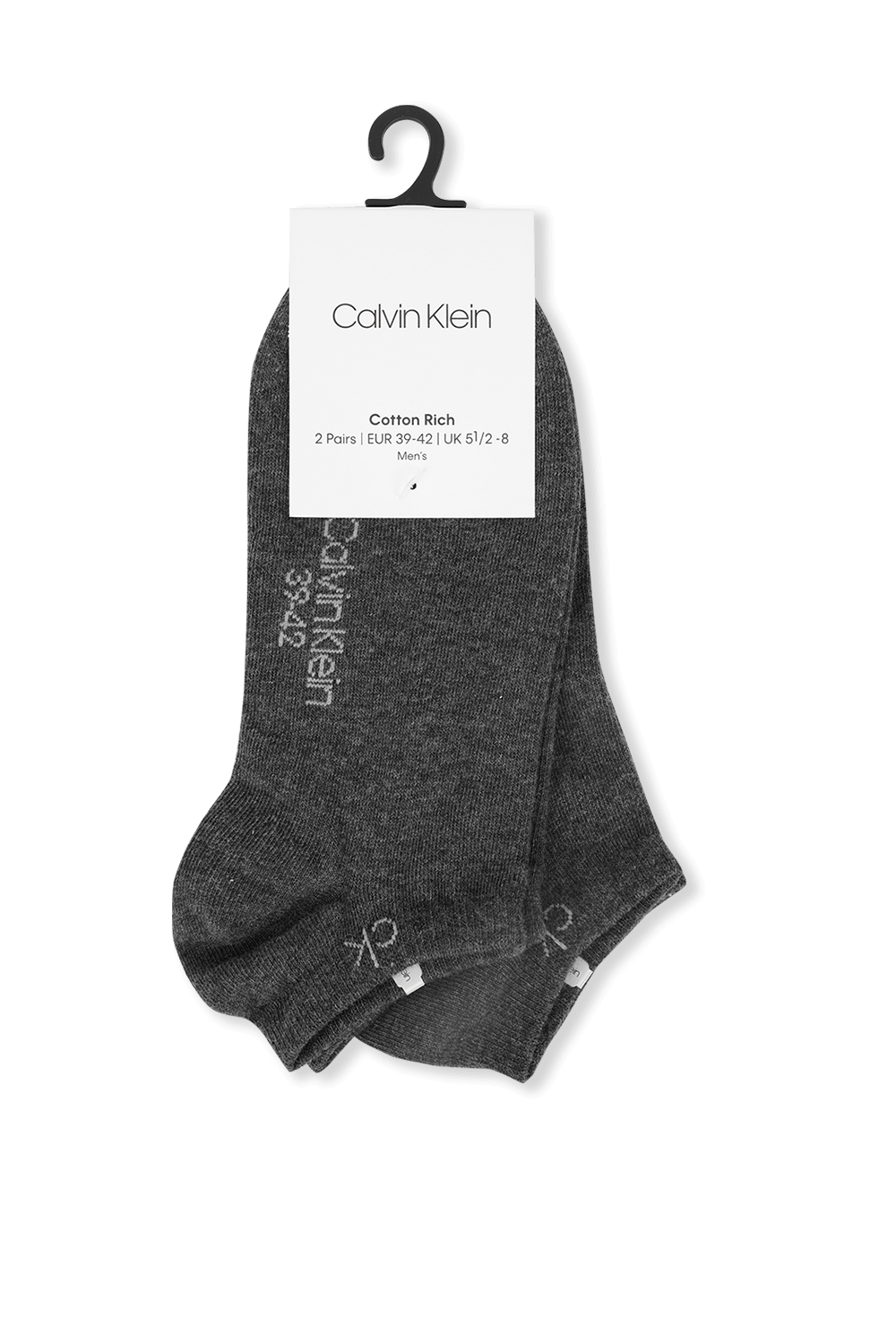 2 Pack Ankle Socks in Grey CALVIN KLEIN