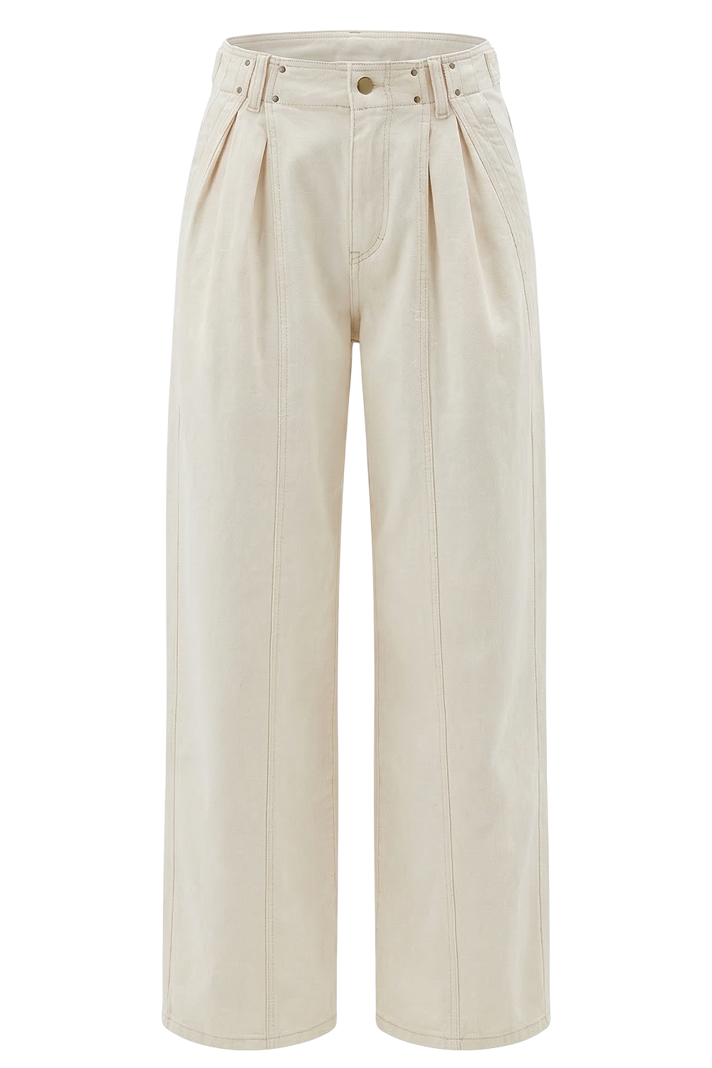 תמונה קידמית של מכנסי ג׳ינס רחבים