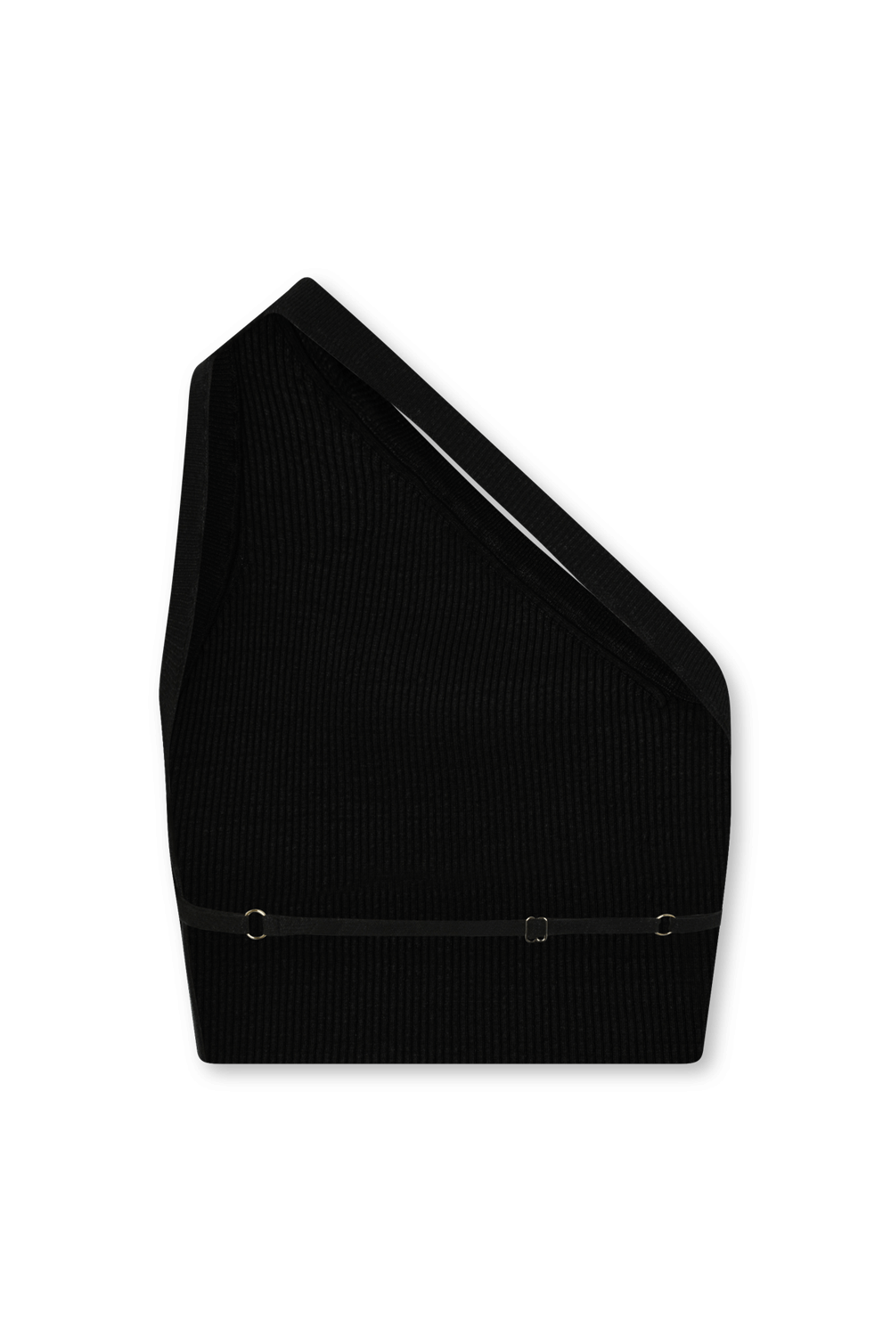 תמונה אחורית של קרופ טופ מייל אסקו שחור