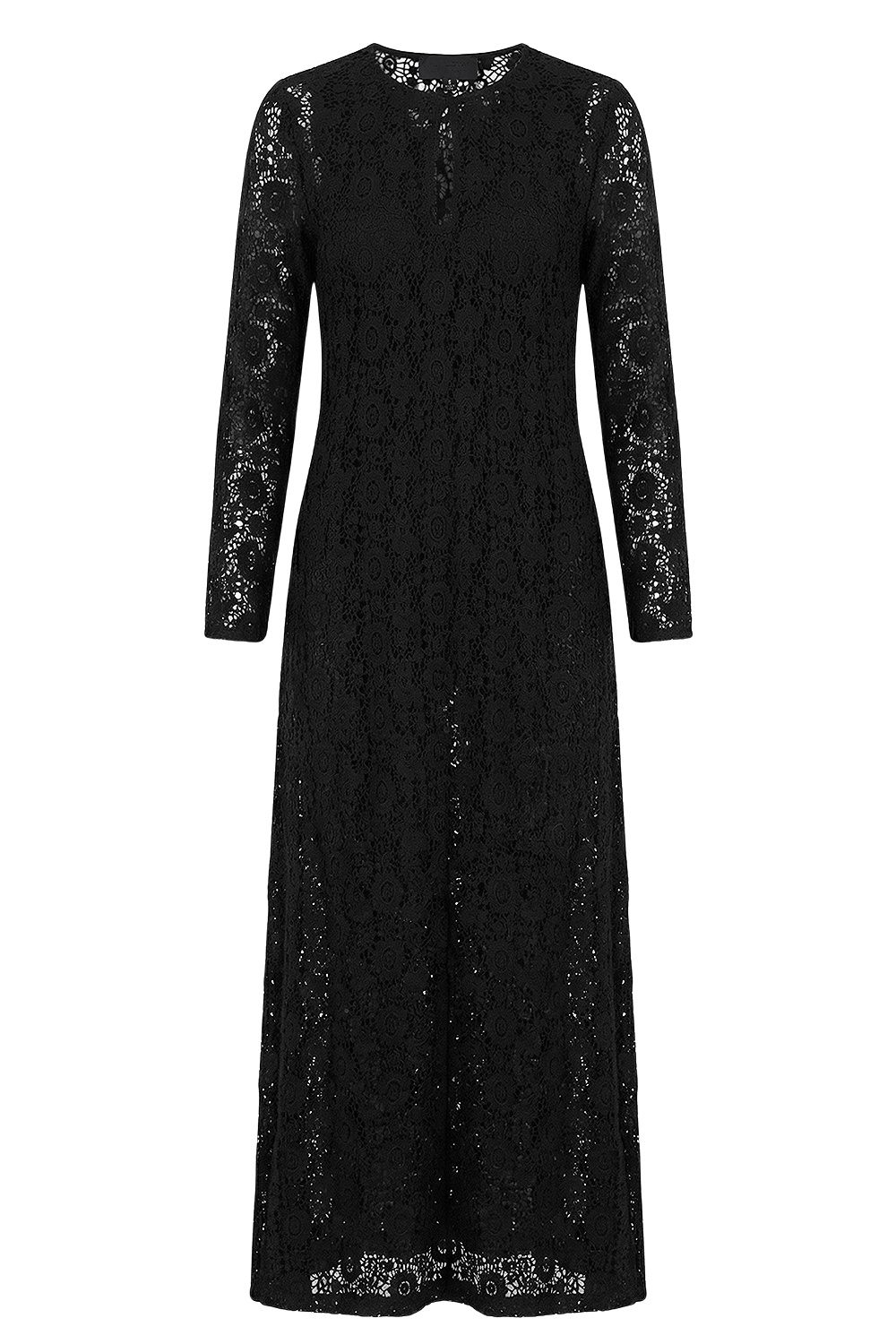 תמונה קידמית של שמלת מקסי תחרה