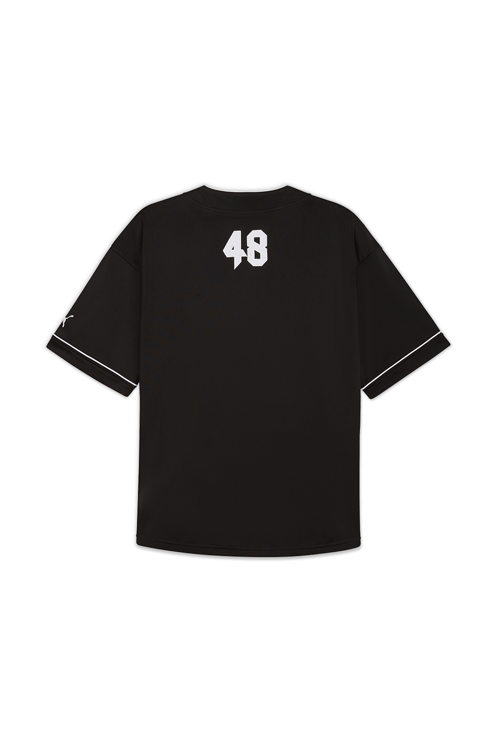 תמונה אחורית של חולצת כפתורים אוברסייז