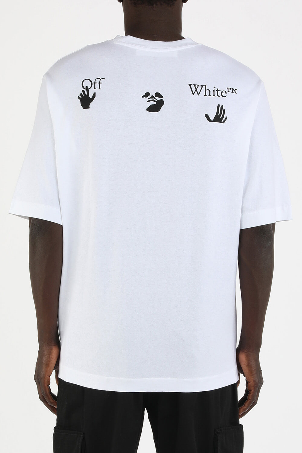 חולצת טי לבנה עם לוגו OFF WHITE