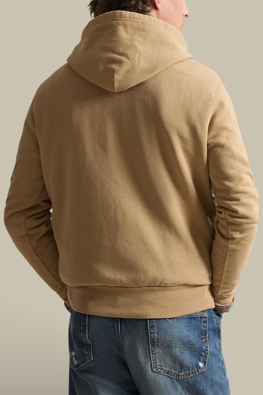 תמונת דוגמן אחורית של קפוצ'ון כותנה