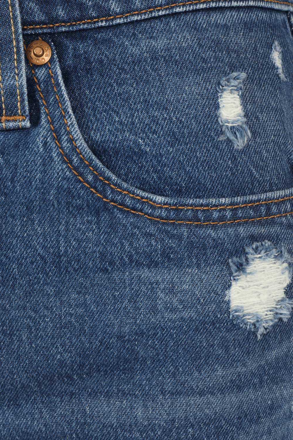 תמונה אחורית של 501 Mid Thigh Shorts in Medium Blue Wash