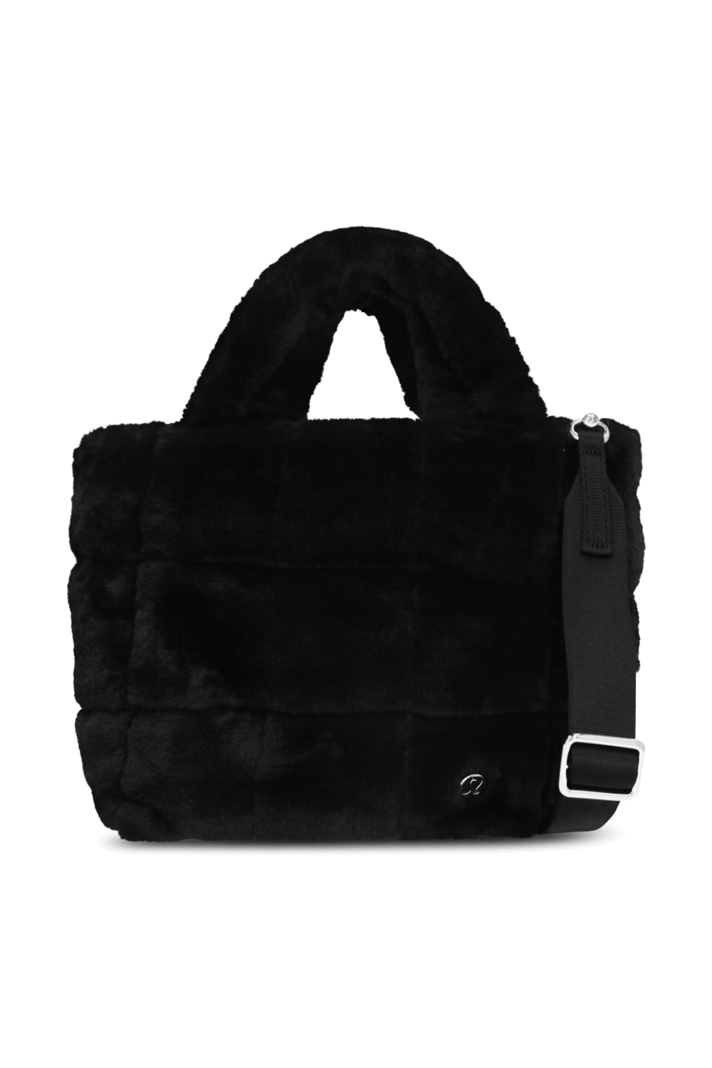 תמונה קידמית של Quilted Grid Tote Bag Mini *Plush Fleece