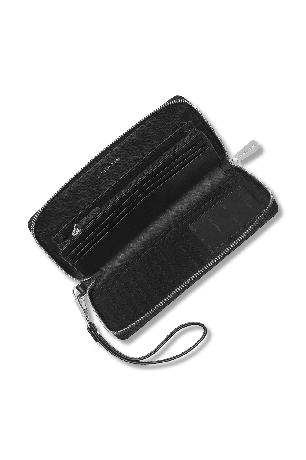 תמונת תקריב של Logo Continental Wristlet In Black Monogram