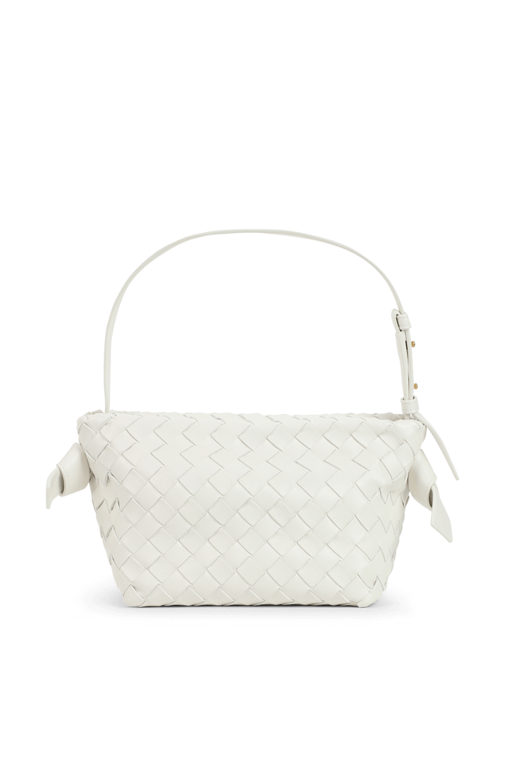 תמונה קידמית של תיק צד שתי וערב לבן