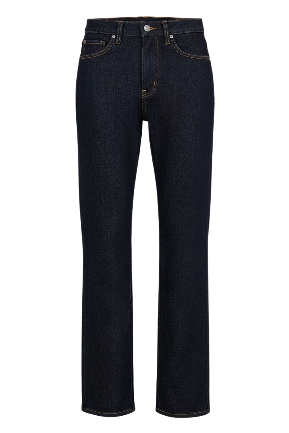 תמונה קידמית של מכנסי ג'ינס בגזרה ישרה