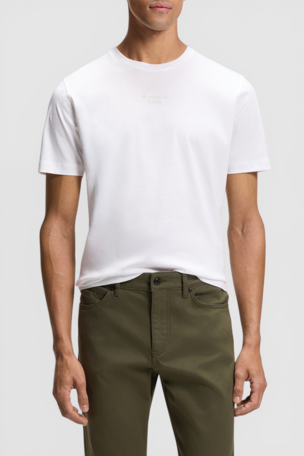 תמונת דוגמן קידמית של חולצת טי בוס X פורשה