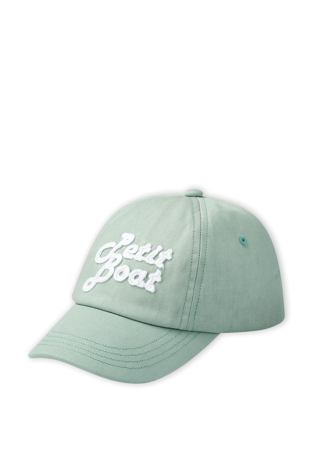 תמונה קידמית של כובע מצחייה ירוק עם לוגו