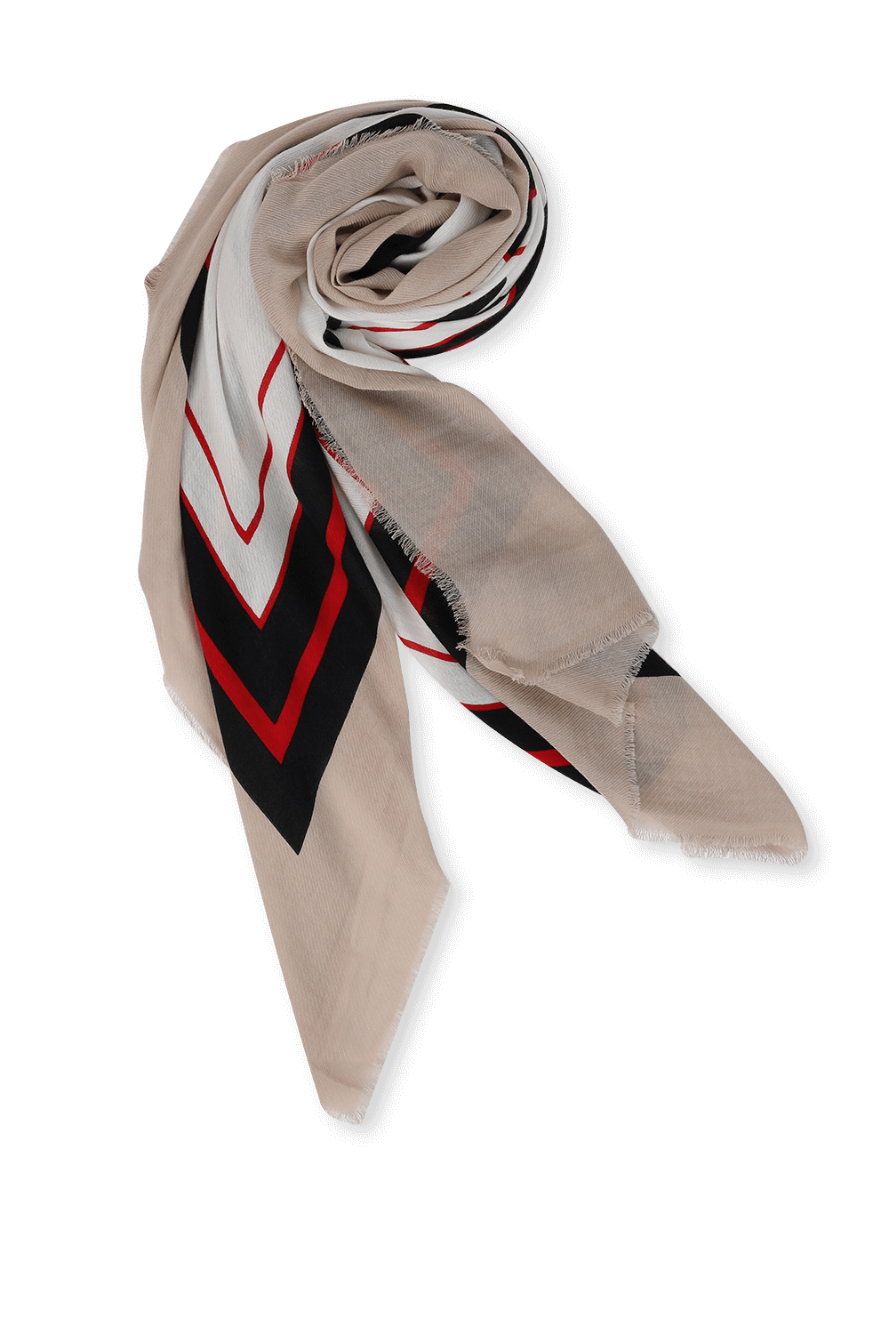 Signature Scarf in Beige Red and White image number null TOMMY HILFIGER
