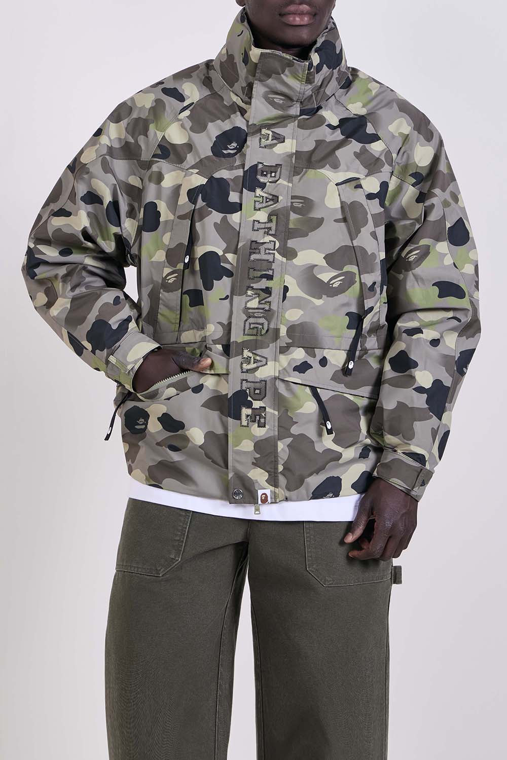 תמונת דוגמן קידמית של ז'קט קפוצ'ון דו שכבתי