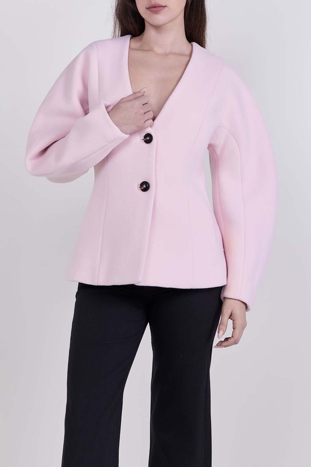 תמונת דוגמן קידמית של בלייזר צמר