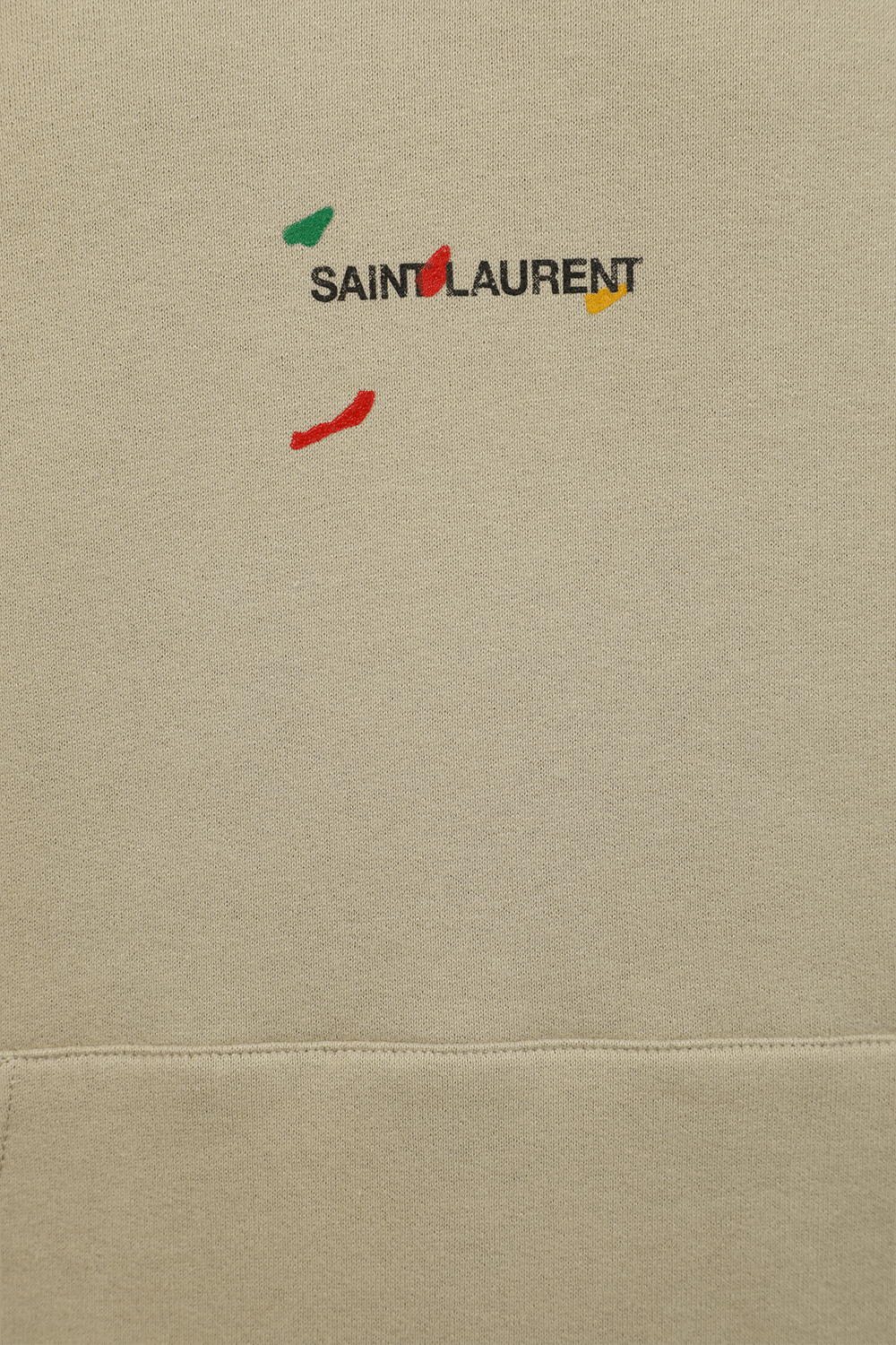 תמונה אחורית של קפוצ'ון לוגו בגוון בז'