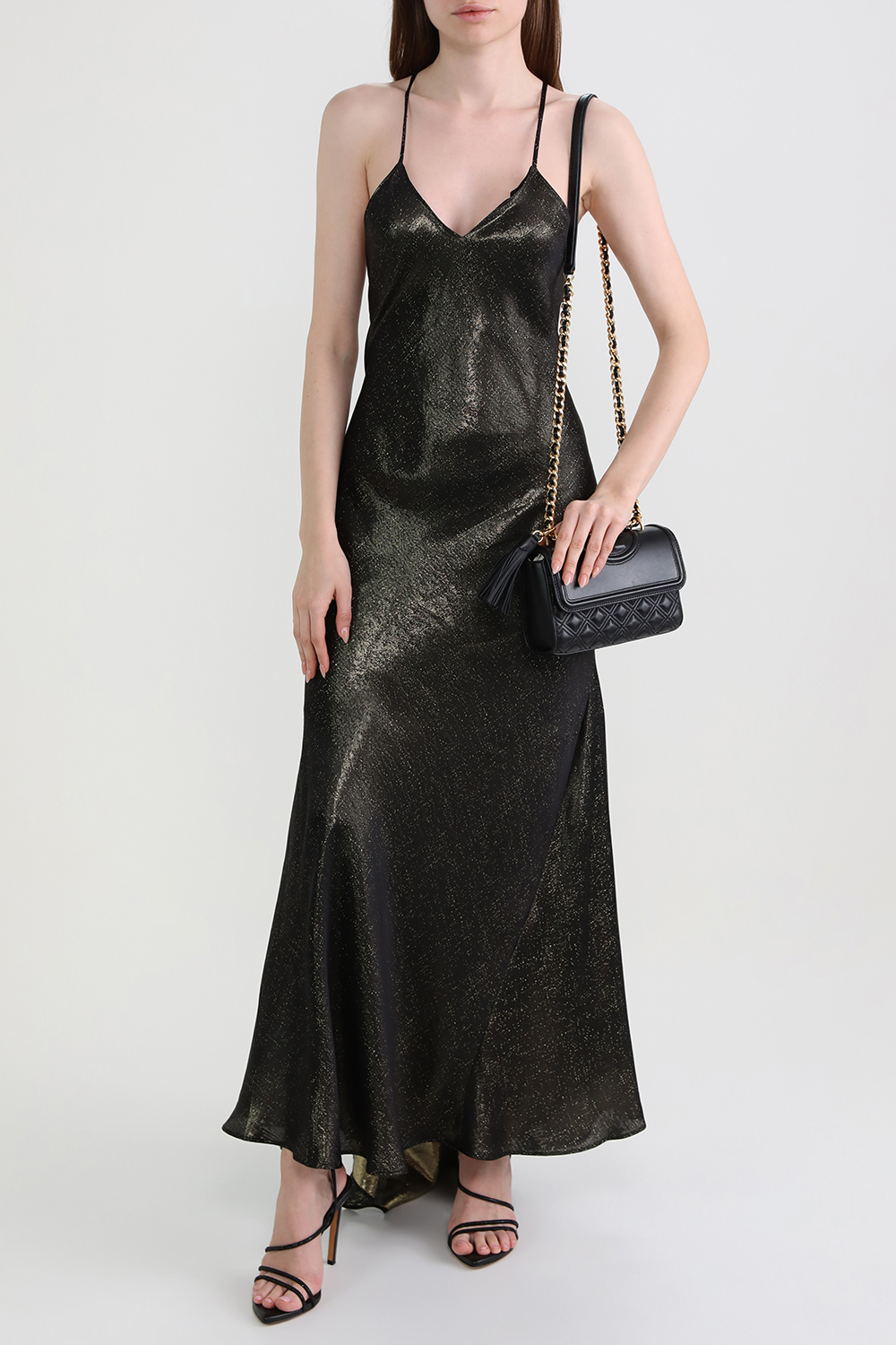 תמונת דוגמן קידמית של תיק כתף פלמינג בגוון שחור