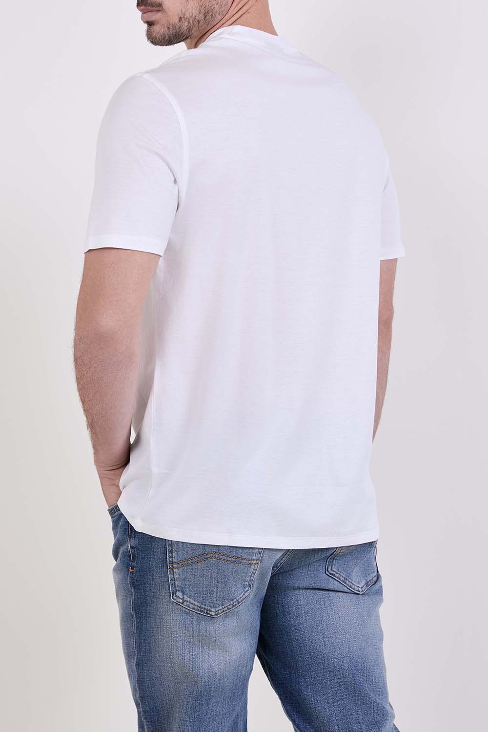 תמונת דוגמן אחורית של חולצת טי