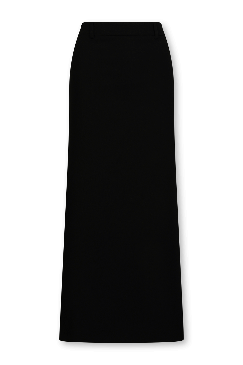 תמונה קידמית של חצאית מקסי מצמר עם שסע