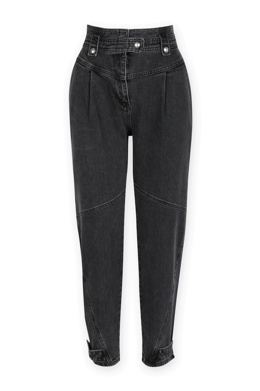 מכנסי ג'ינס בגזרה גבוהה בשטיפה כהה image number null IRO