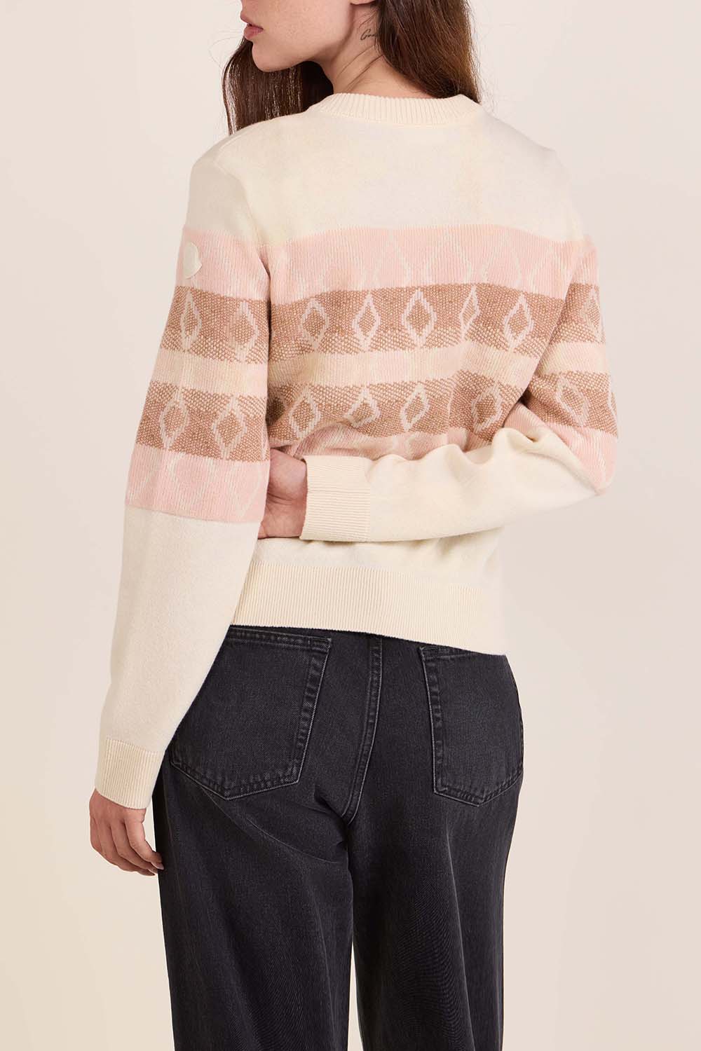 תמונת דוגמן אחורית של סריג צמר