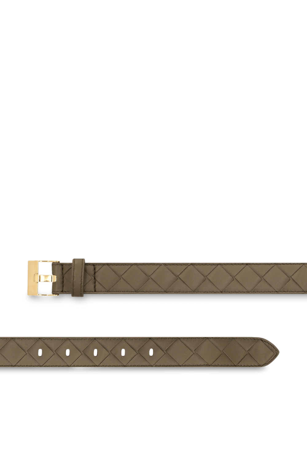 תמונה אחורית של חגורת עור קלוע