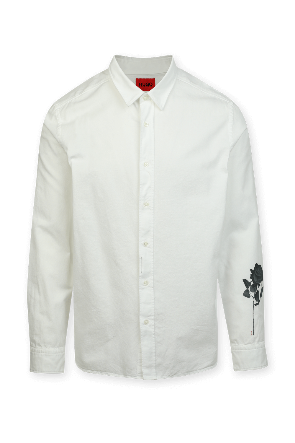 תמונה קידמית של Rose Button Shirt in White