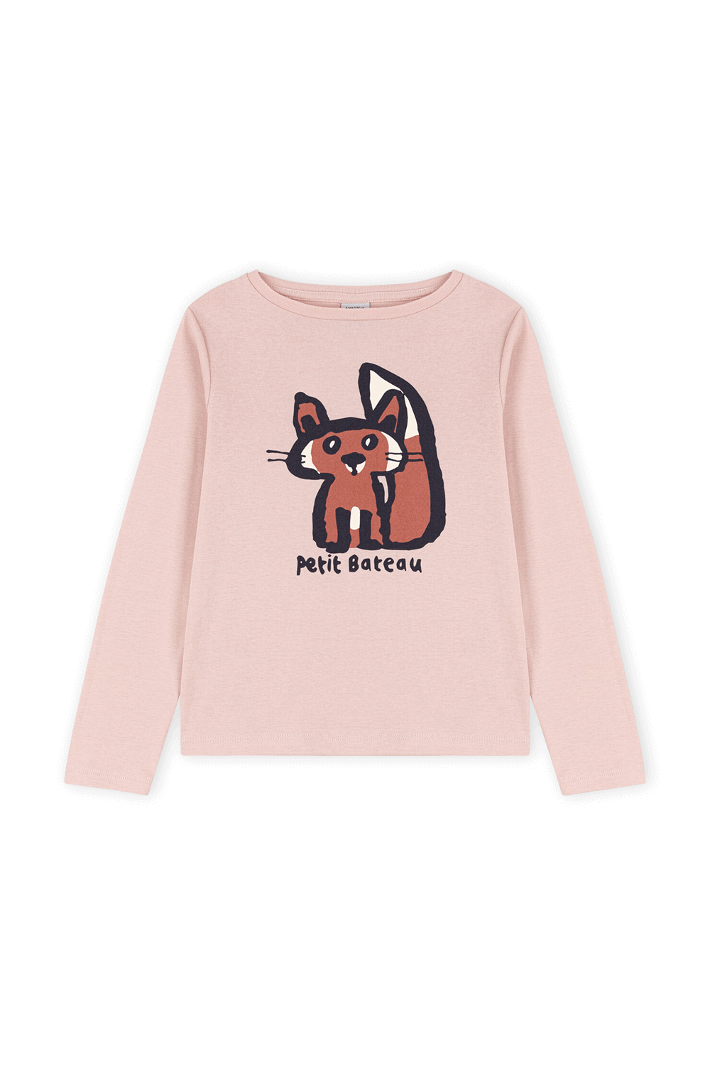 תמונה קידמית של חולצה ארוכה עם הדפס שועל - גילאי 3-5