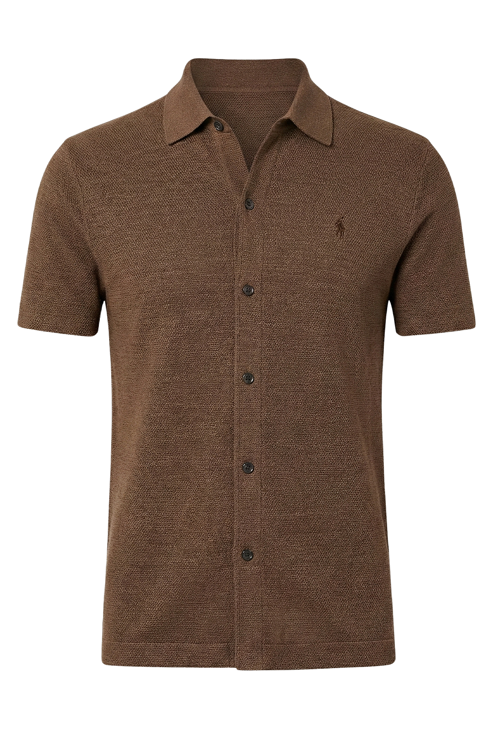 תמונה קידמית של חולצת כפתורים קצרה