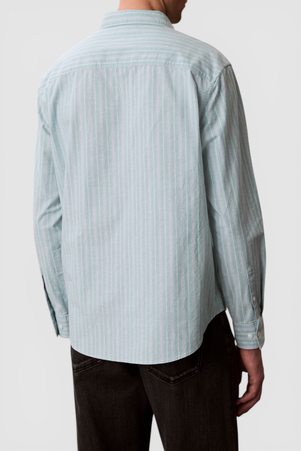 תמונת דוגמן אחורית של חולצה מכופתרת