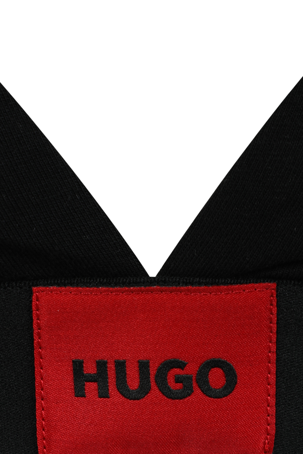 חזיית משולשים שחורה עם תגית אדומה HUGO