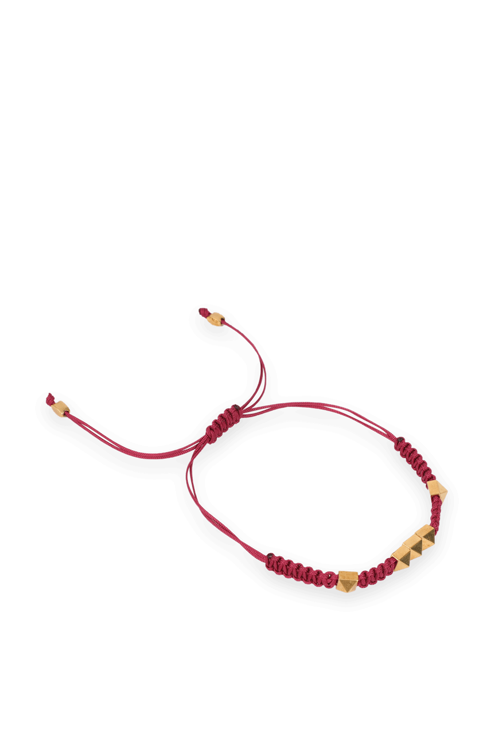 תמונת תקריב של Pyrmid Bracelet in Red and Gold