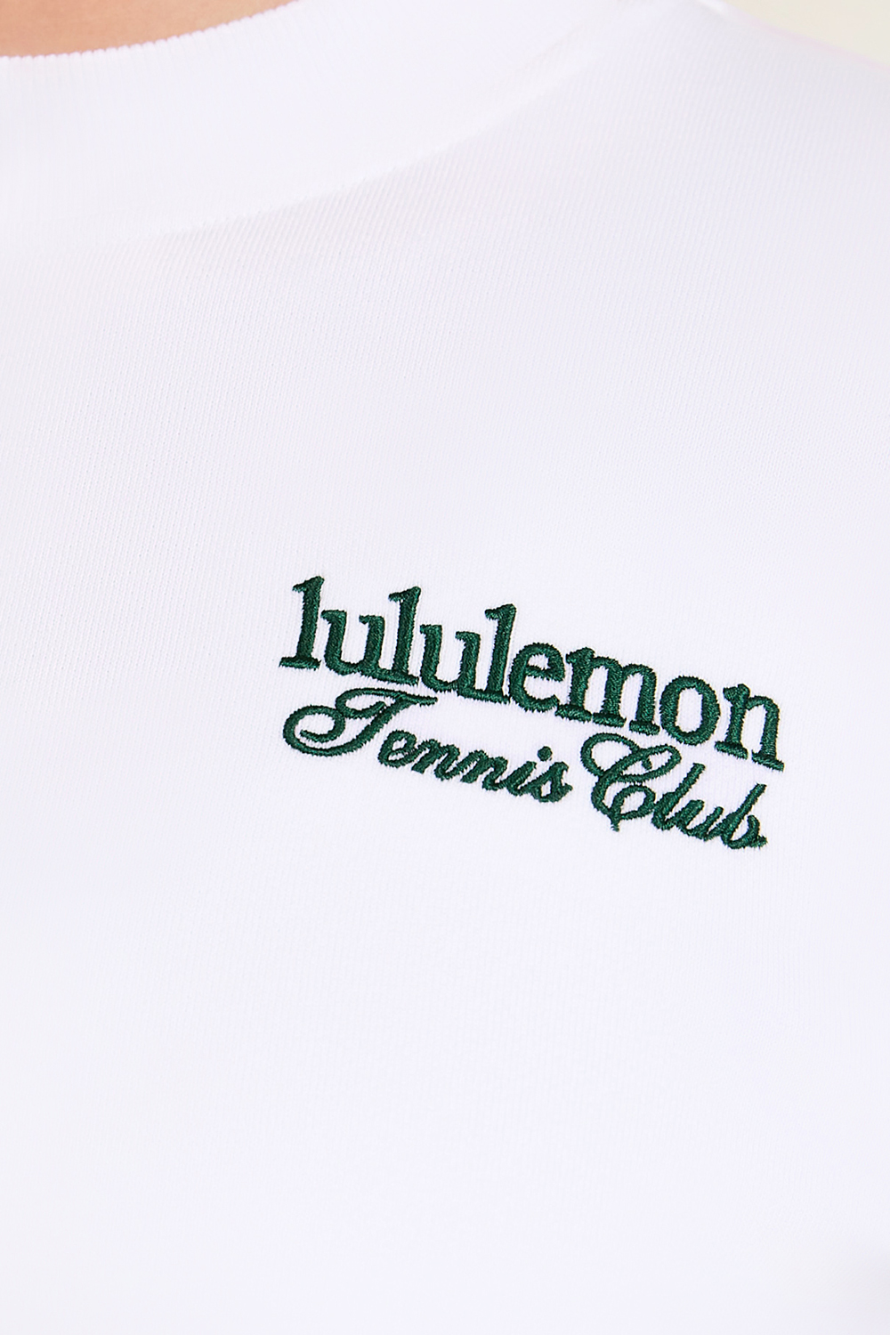 תמונת תקריב דוגמן של Cotton French Terry Crewneck Tennis Club