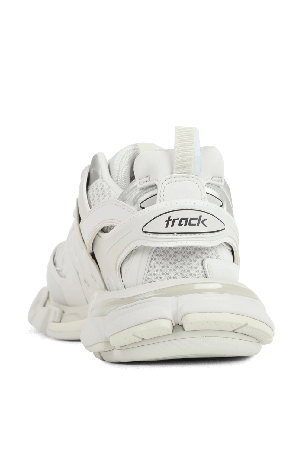 תמונה אחורית של נעלי טראק בלבן