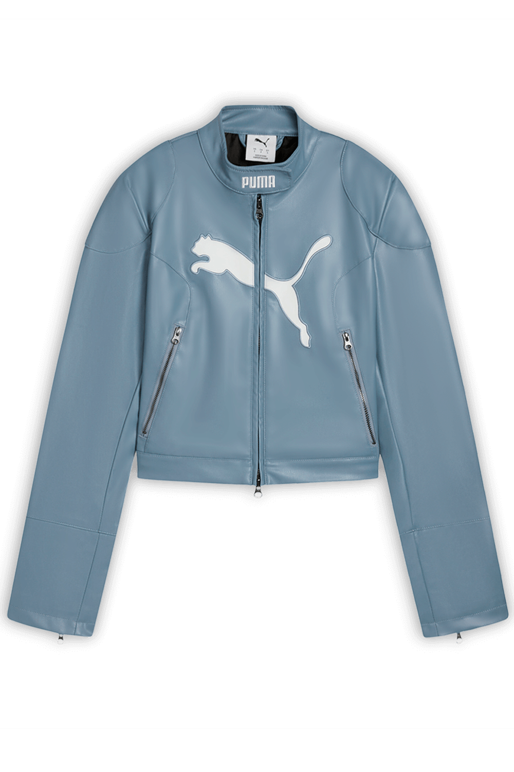 תמונה קידמית של ז'קט דמוי עור