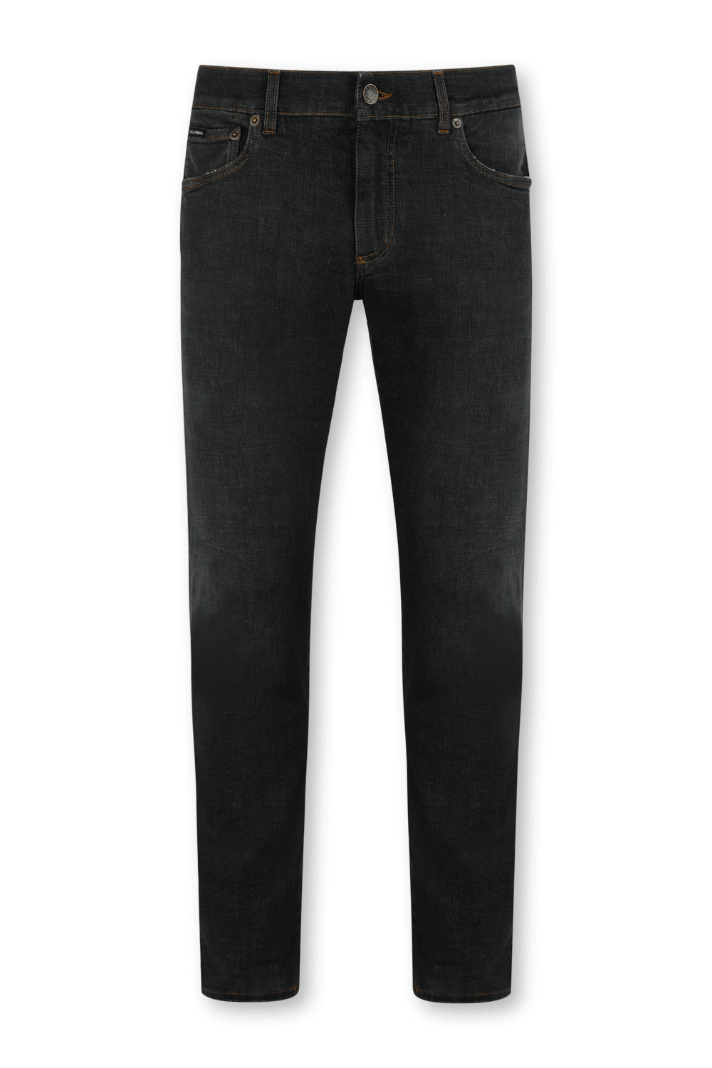 תמונה קידמית של מכנסי ג'ינס בגזרת סלים