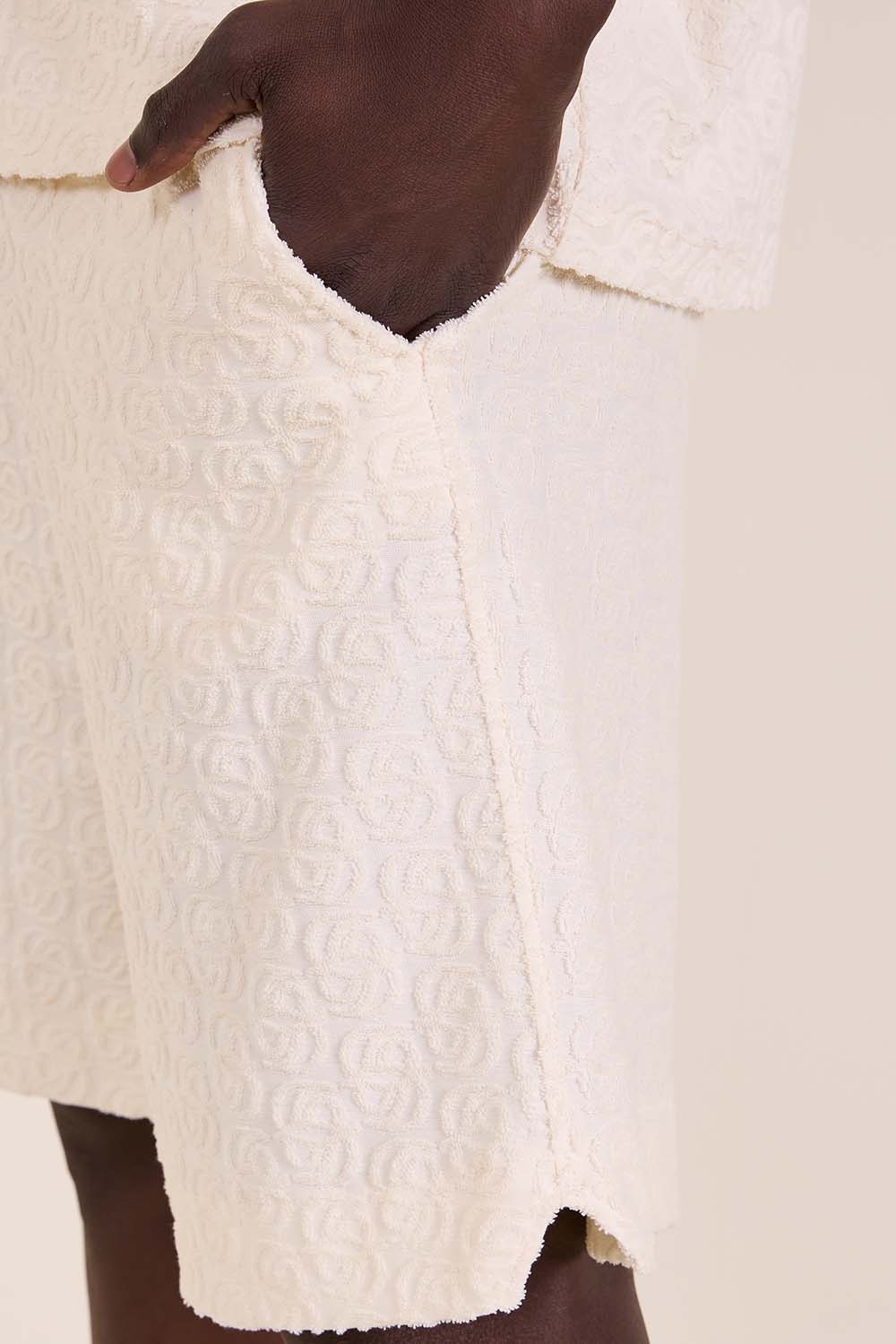 תמונת תקריב דוגמן של מכנסי ברמודה