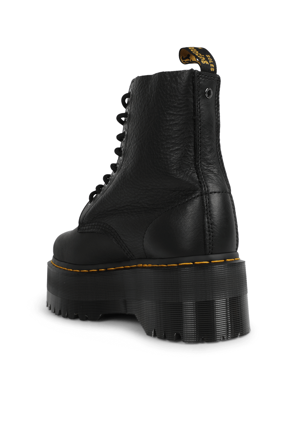 תמונה אחורית של מגפוני פסקל פלטפורמה מעור מגורען