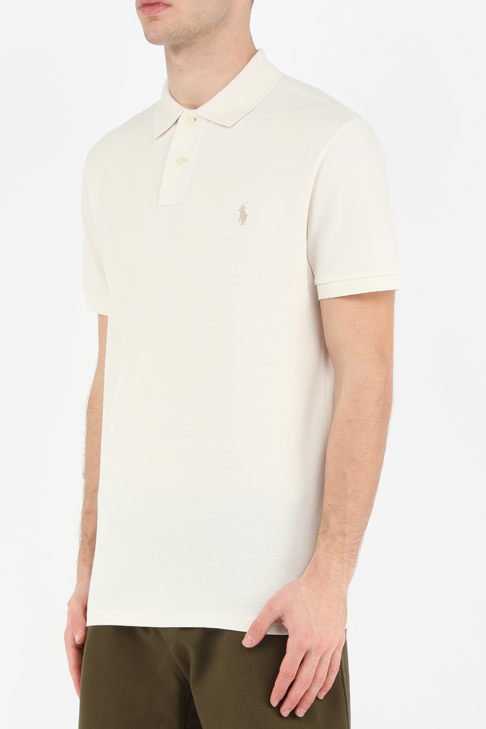 תמונת דוגמן קידמית של Classic Slim Fit Polo Shirt in Ivory