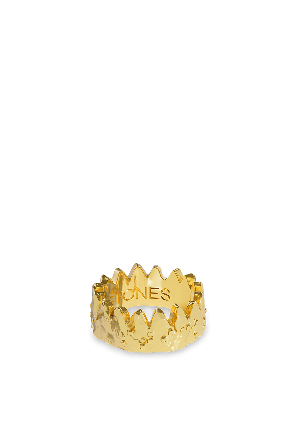 טבעת כתר מכסף מצופה זהב 18K NAIYO