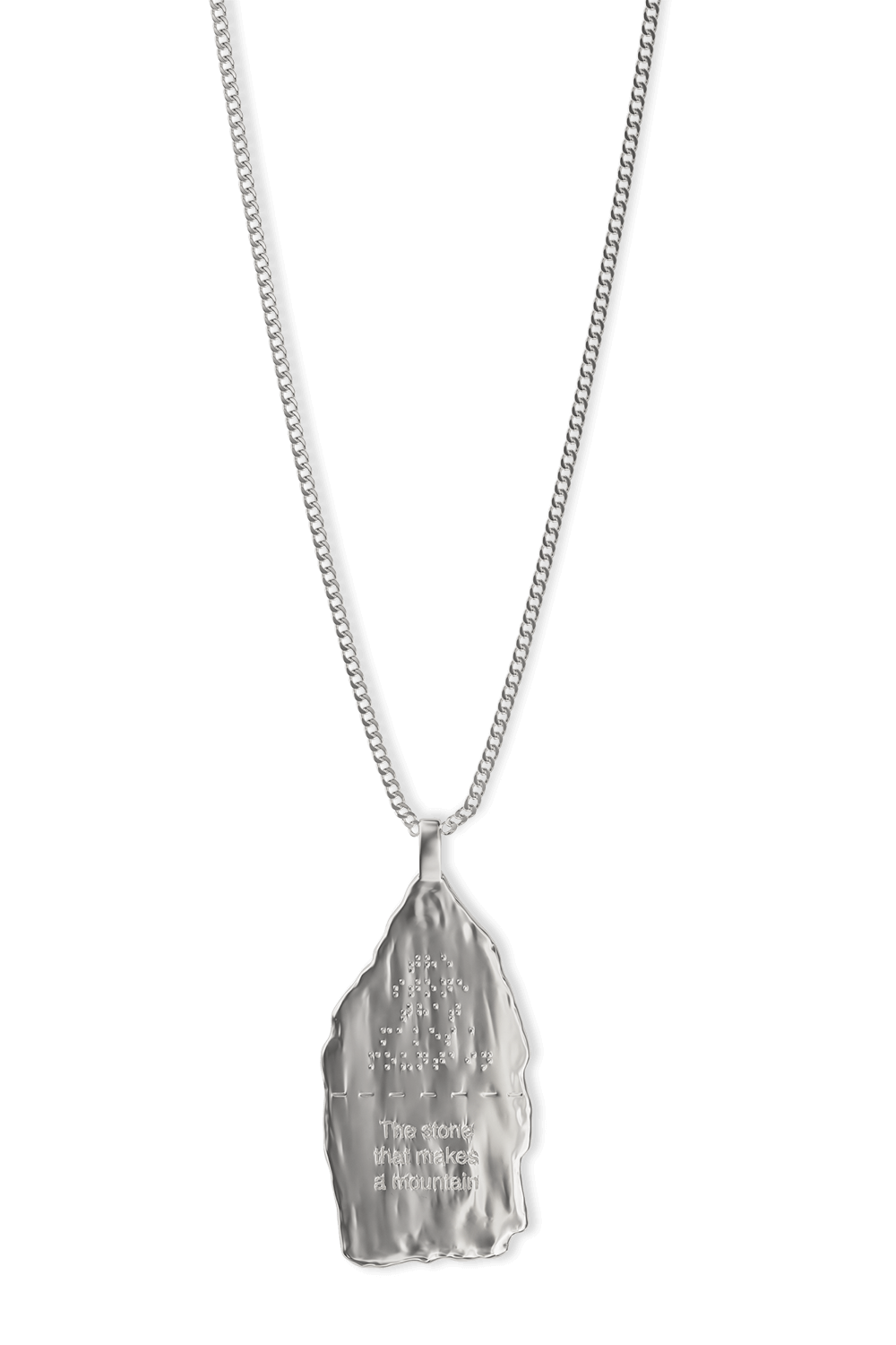 תמונת תקריב של שרשרת קיובן גירל מכסף טהור