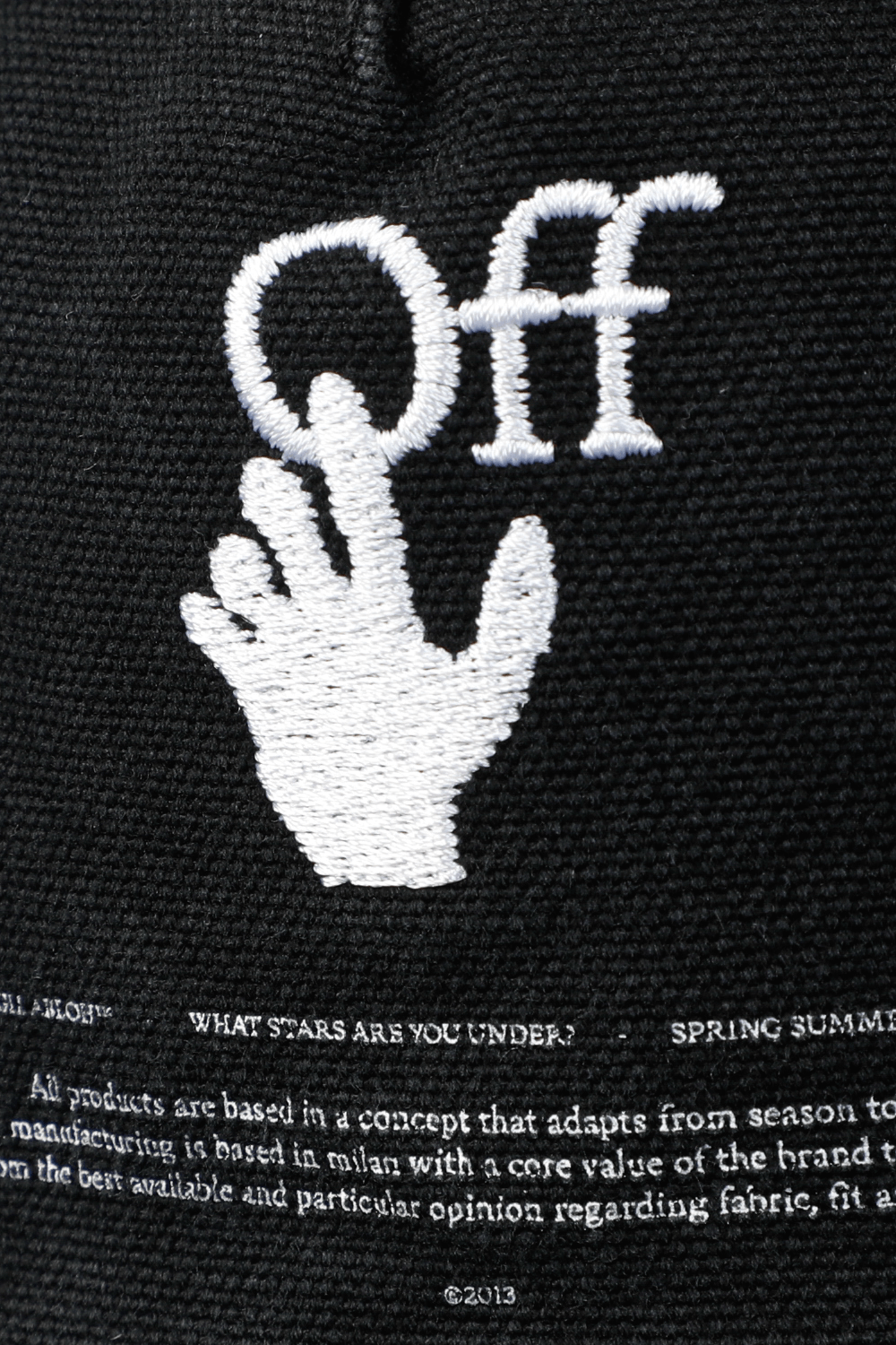 תמונת תקריב של Hand Off Baseball Cap in Black