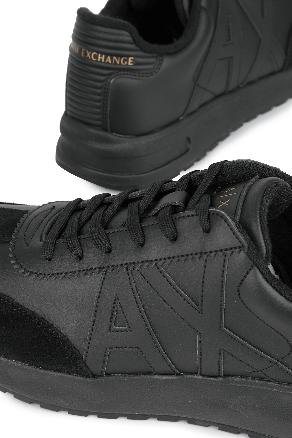 תמונת תקריב של AX Print Trainers Sneakers in Black