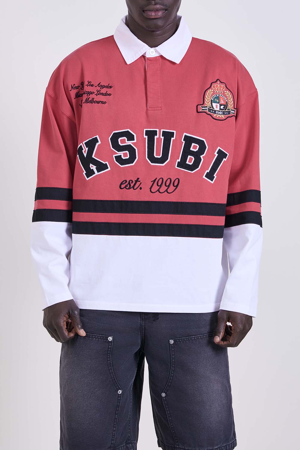 תמונת דוגמן קידמית של חולצת רוגבי אוברסייז