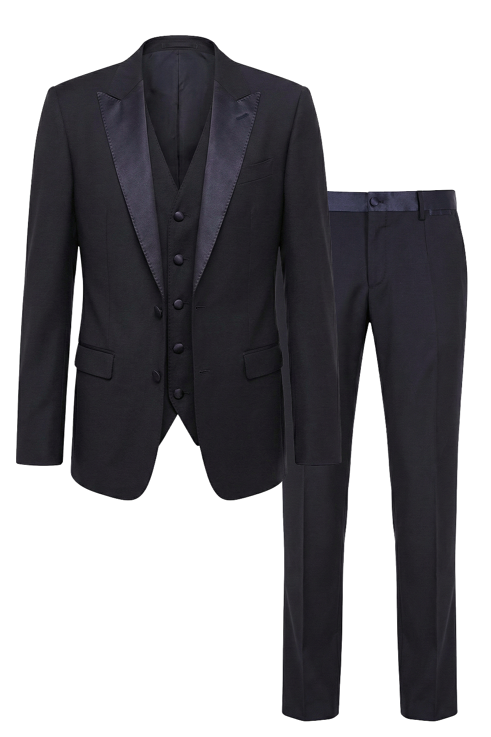 תמונת פנים של חליפת שלושה חלקים מחוייטת