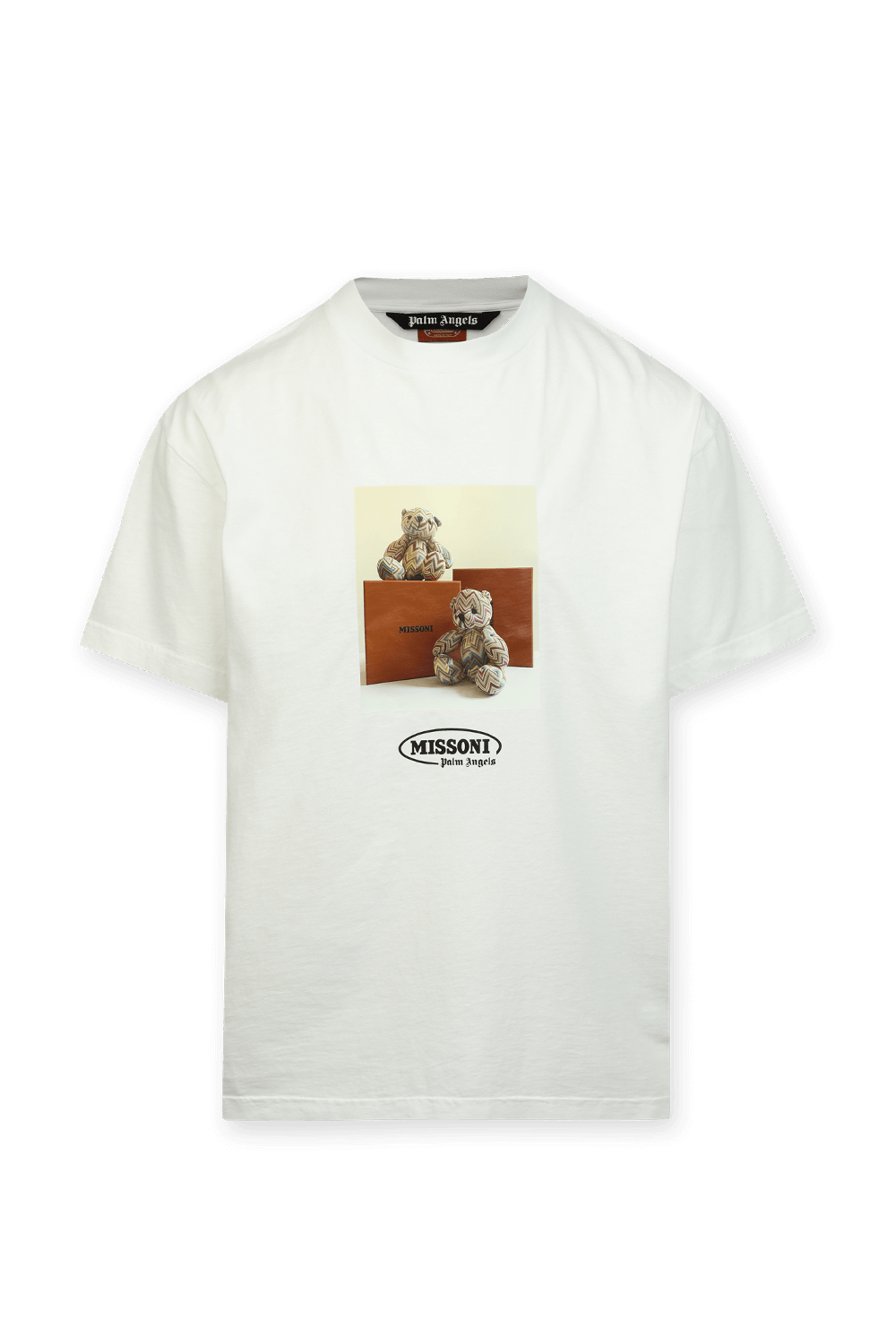 תמונה קידמית של Palm Angels X Missoni Bear T-Shirt in White