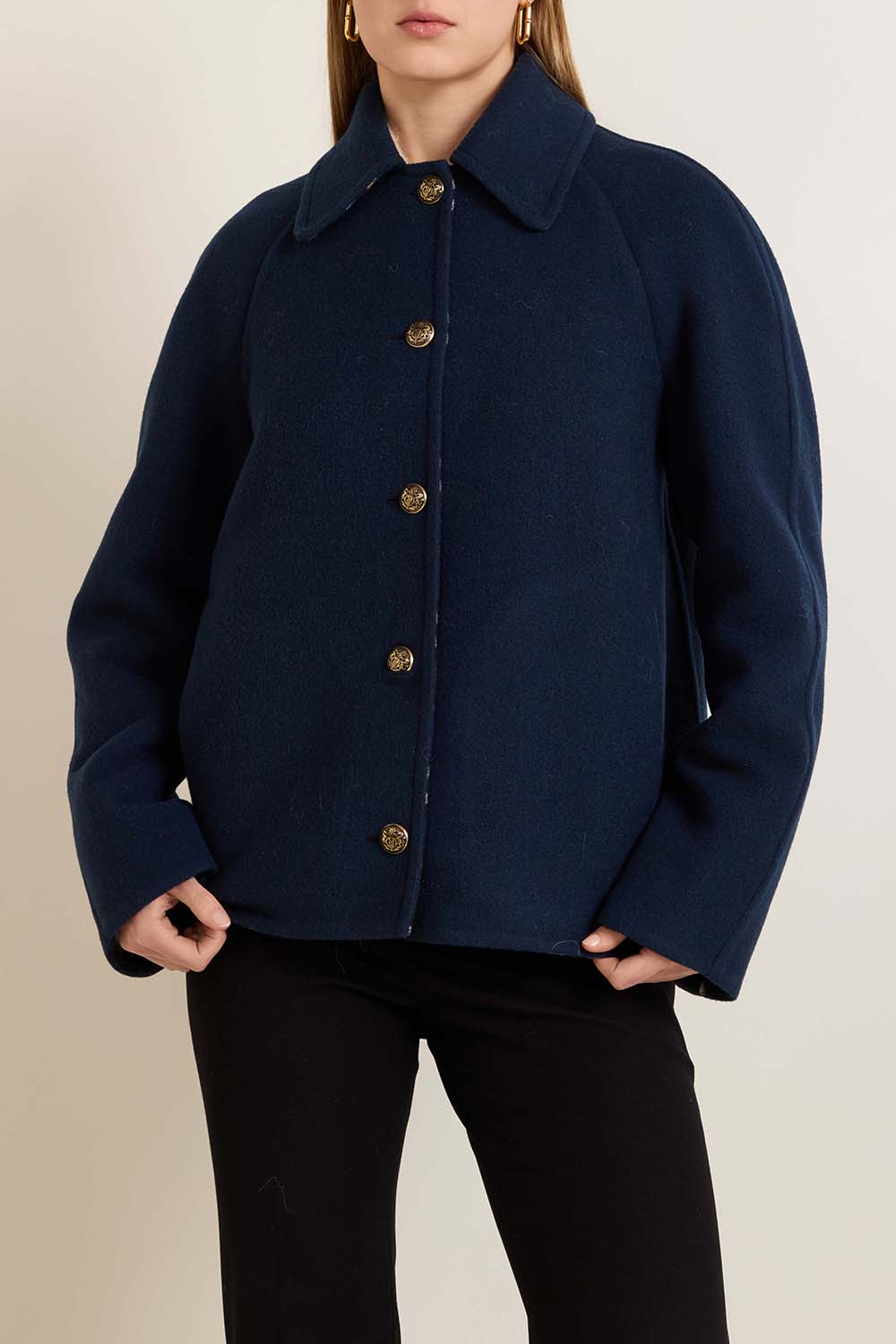 תמונת דוגמן קידמית של ז'קט צמר