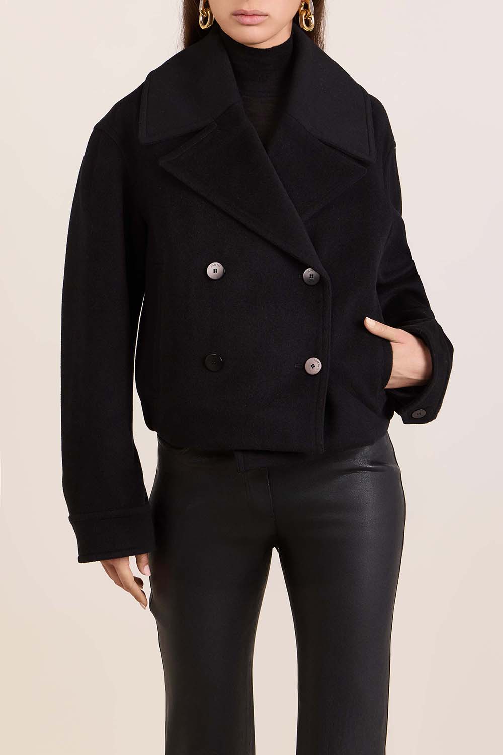 תמונת דוגמן קידמית של ז'קט צמר